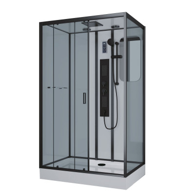 Душевая кабина правая 120x80х210см Niagara NG-6912-01GQR BLACK