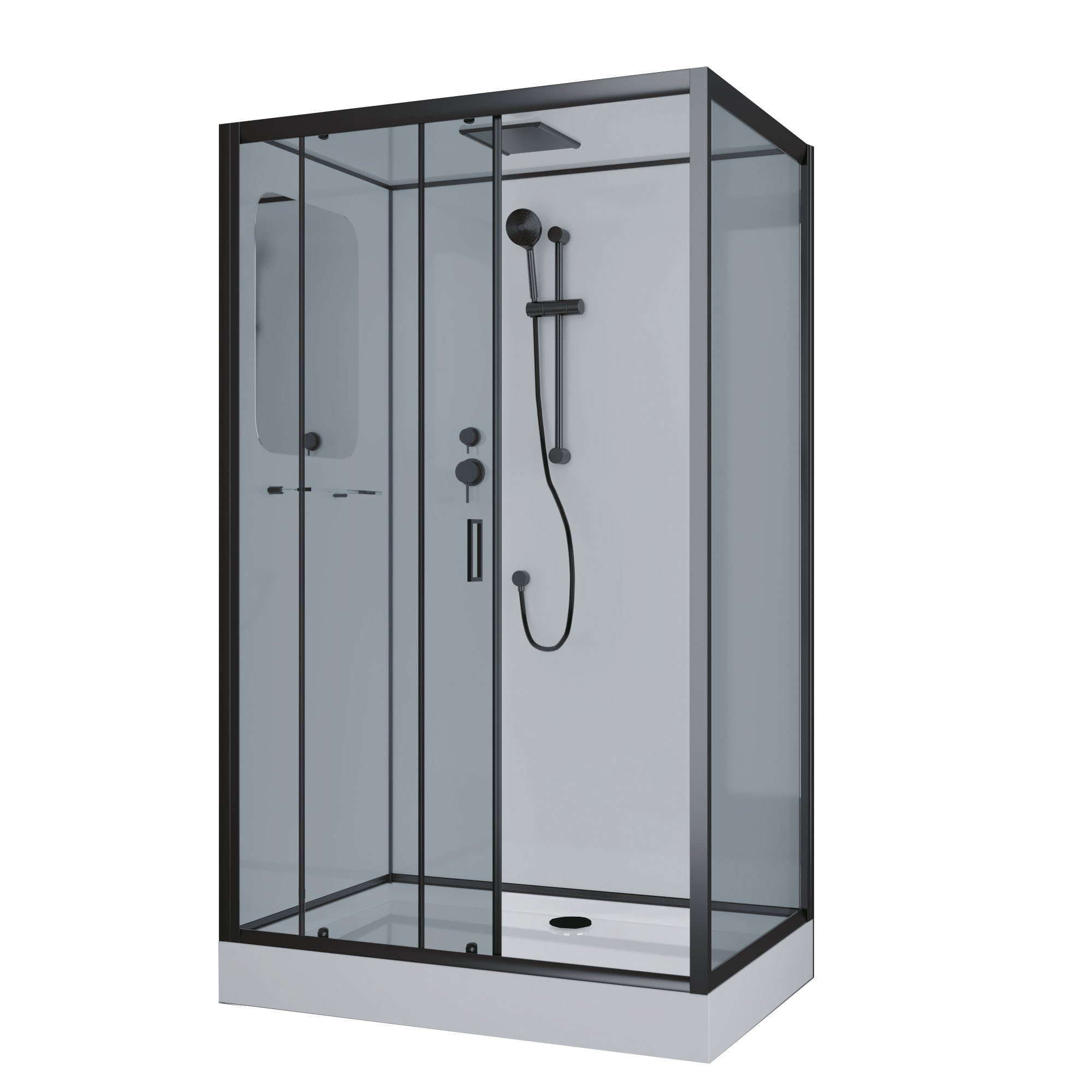 Душевая кабина правая 120x80х210см Niagara NG-6912-01QR BLACK