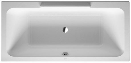 Ванна 190x90 Duravit Durastyle прямоугольная, встраиваемая версия или версия с панелями, с двумя наклонами для спины, акрил
