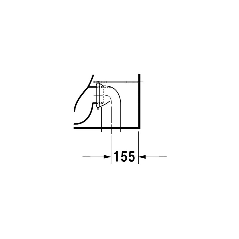 Унитаз комбинированный Duravit Durastyle 370x630мм, универсальный выпуск, для комплектации бачком
