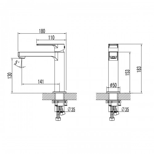 Смеситель для раковины хром Lemark LM1537C
