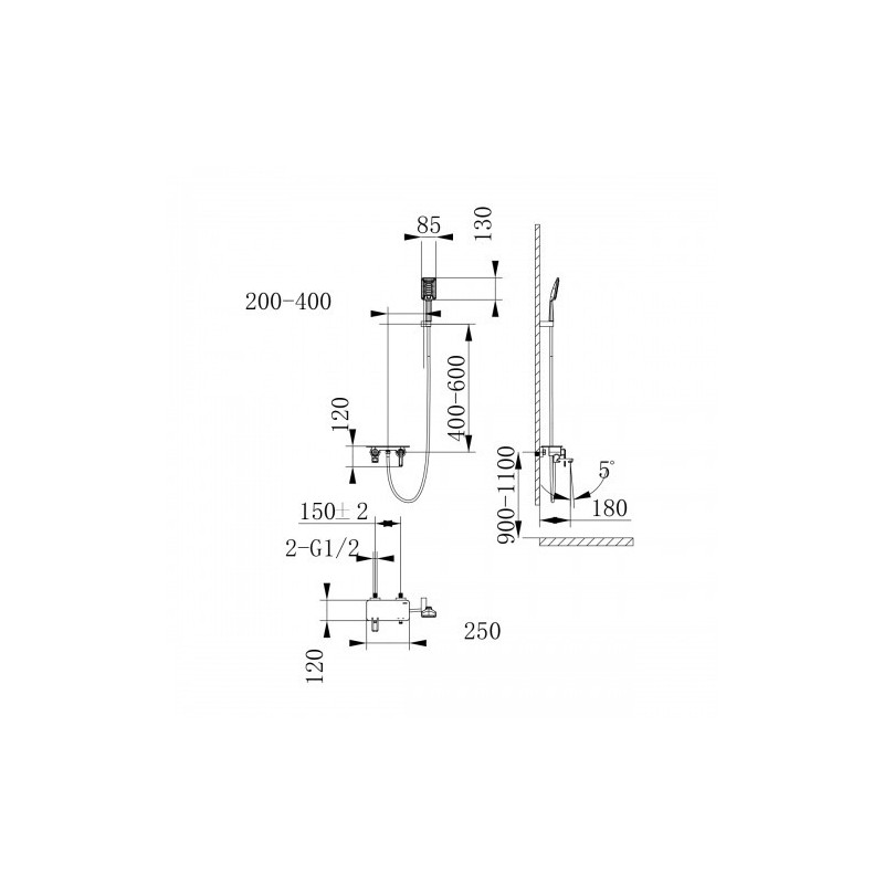 Смеситель для ванны белый/золото Lemark LM6414WG