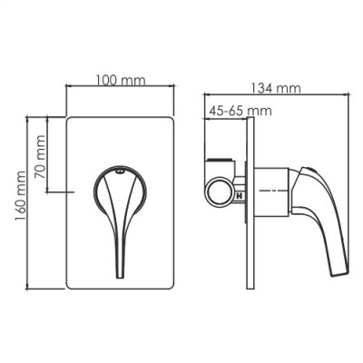 Смеситель для душа золото WasserKRAFT Sauer 7151