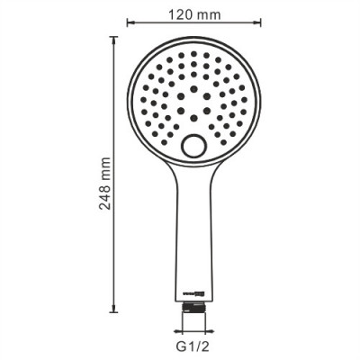 Ручной душ золото WasserKraft Sauer A207