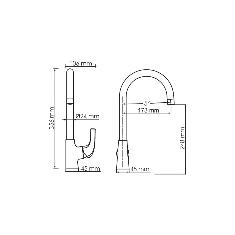 Смеситель для кухни золото WasserKRAFT Sauer 7107