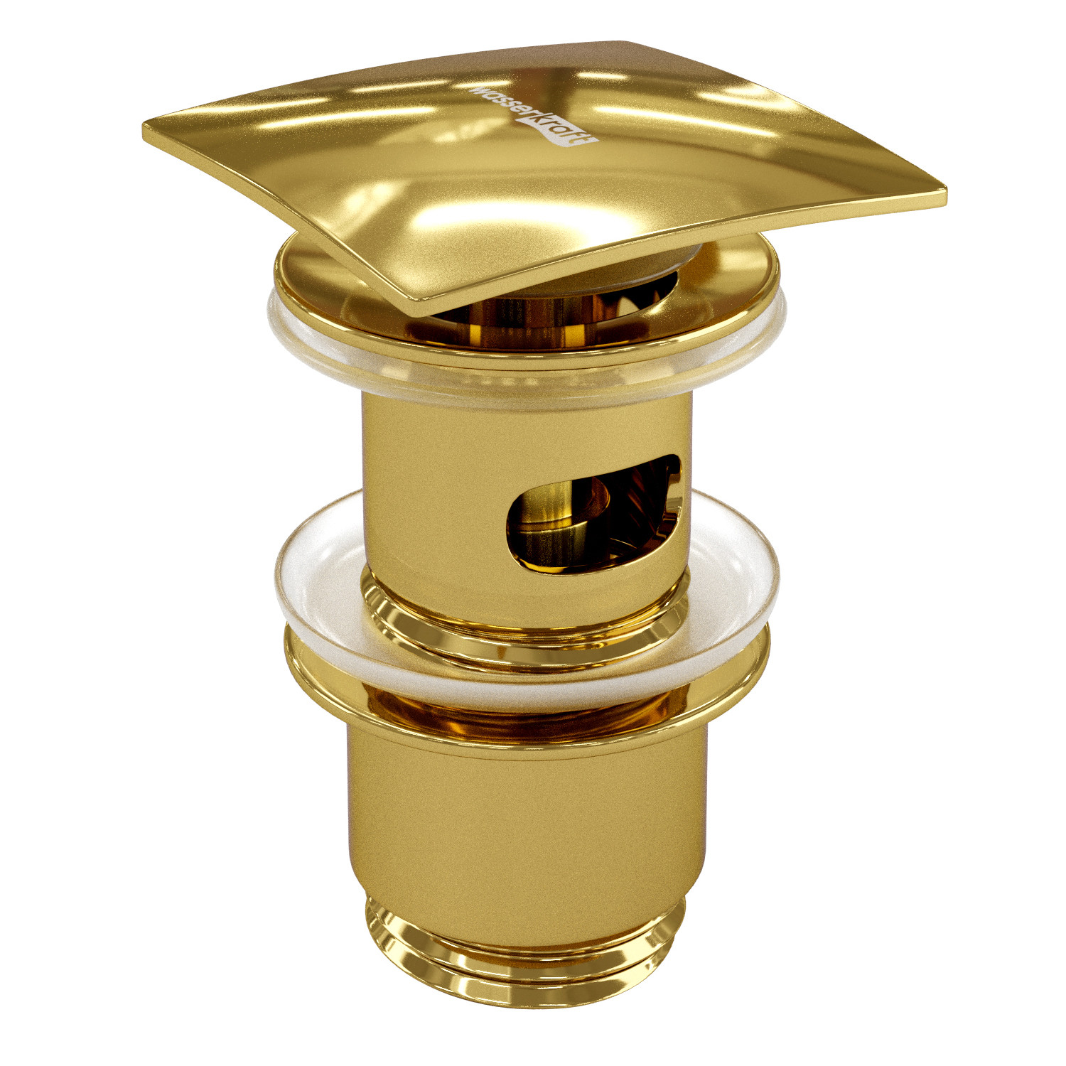Донный клапан Push-up золото WasserKRAFT Sauer A168