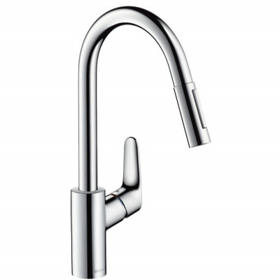 Смеситель Hansgrohe Focus для кухонной мойки с выдвижным душем 31815000, хром