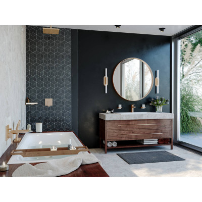 Верхний душ 300 1jet с держателем Hansgrohe Raindance E с потолочным подсоединением полированное золото