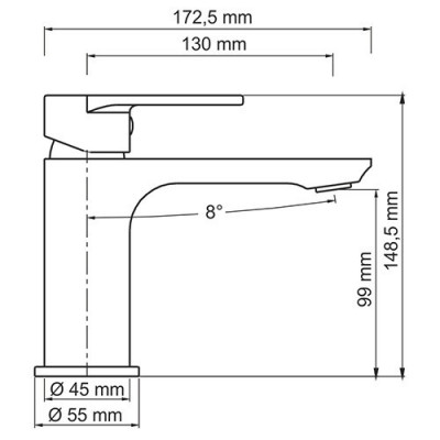 Смеситель для раковины белый WasserKRAFT Mindel 8503