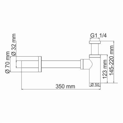 Сифон для раковины белый WasserKraft Mindel A150