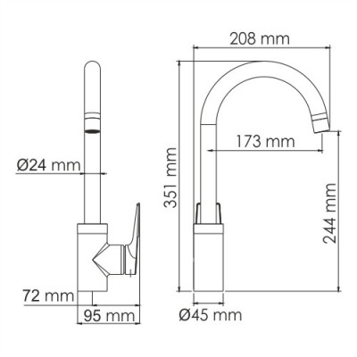 Смеситель для кухни золото WasserKRAFT Aisch 5507