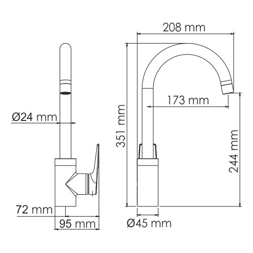 Смеситель для кухни золото WasserKRAFT Aisch 5507