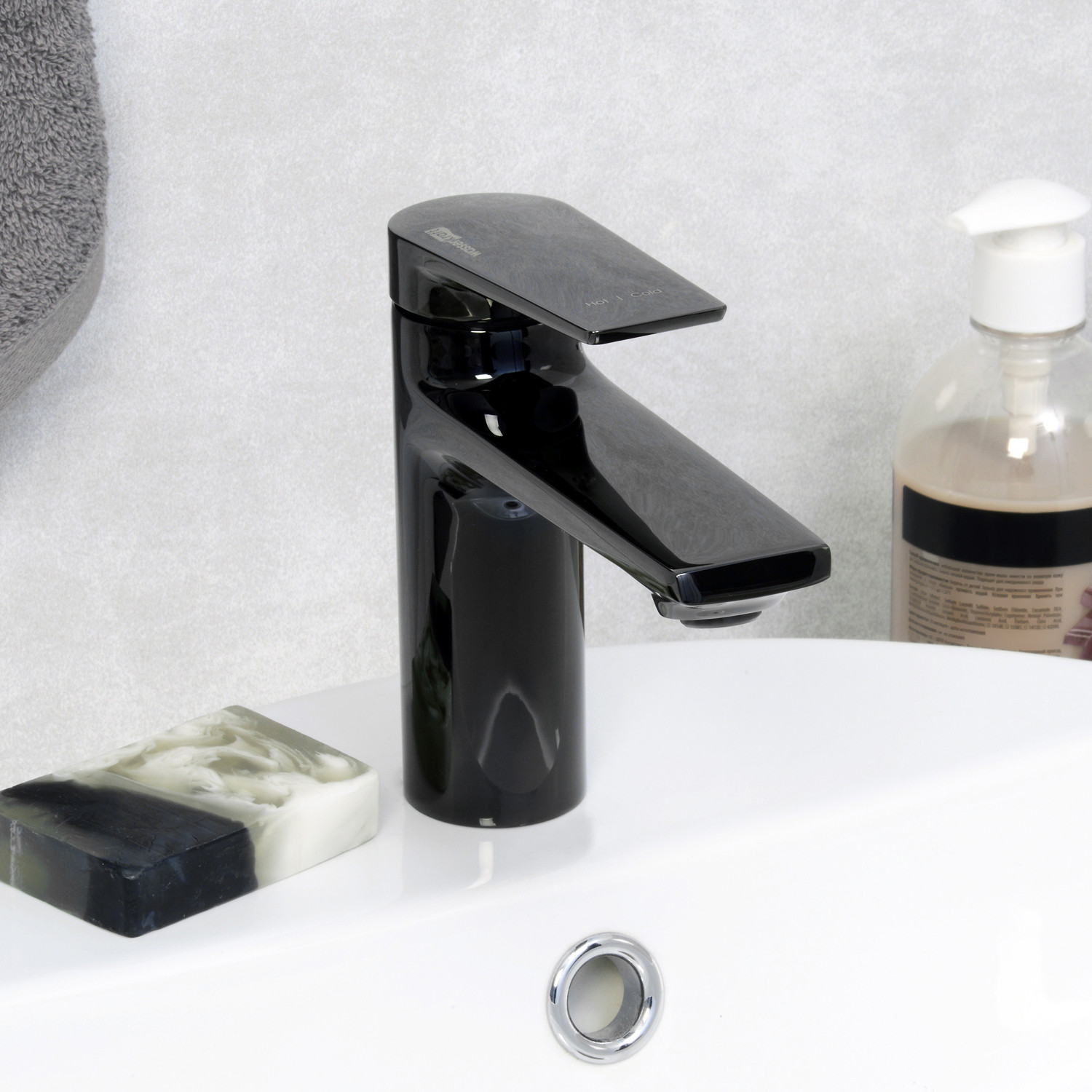 Смеситель для раковины чёрный WasserKRAFT Glan 6603