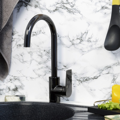 Смеситель для кухни чёрный WasserKRAFT Glan 6607