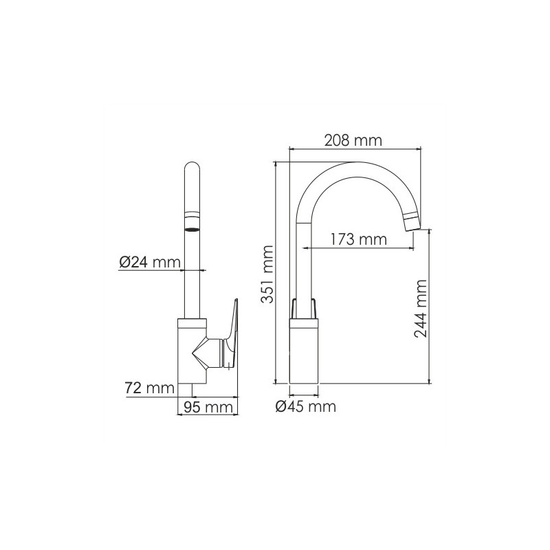 Glan 6607 Смеситель для кухни