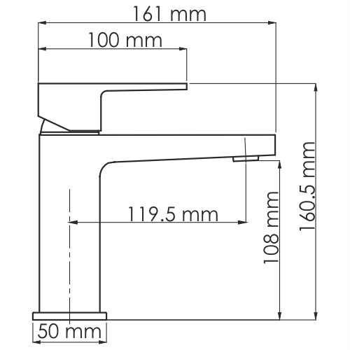 Смеситель для раковины чёрный WasserKRAFT Abens 2003
