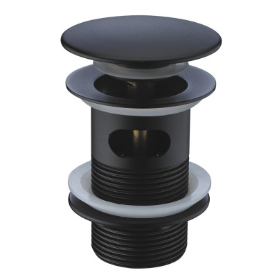 Донный клапан Push-up чёрный WasserKRAFT A080
