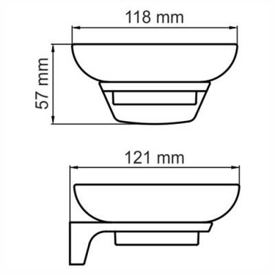 Мыльница чёрный WasserKraft Glan K-5129